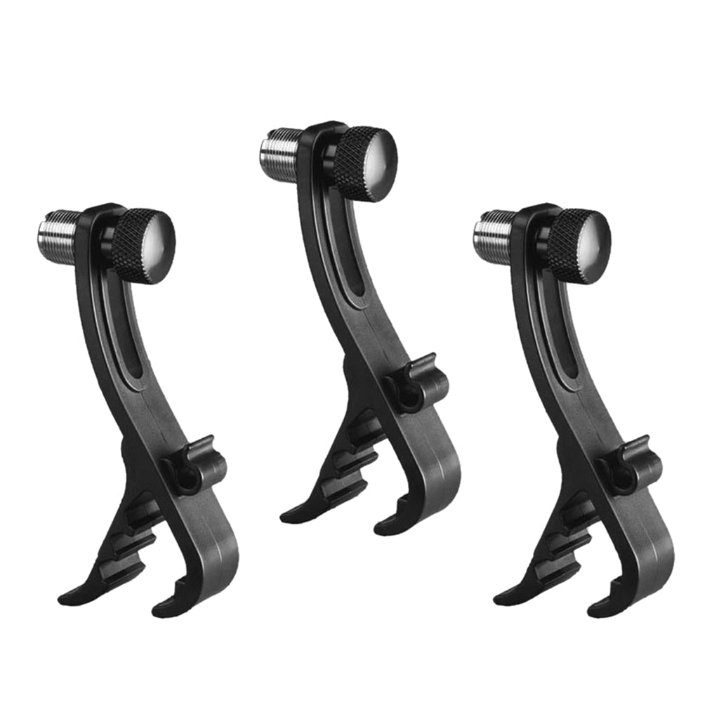 Microphone Stand 1/2/5pcs Adjustable Clip on Drum Rim Shockproof Mount  Microphone Mic Clamp Stand Holder Drum Kit Microphone Recording Bracke 並行輸入 