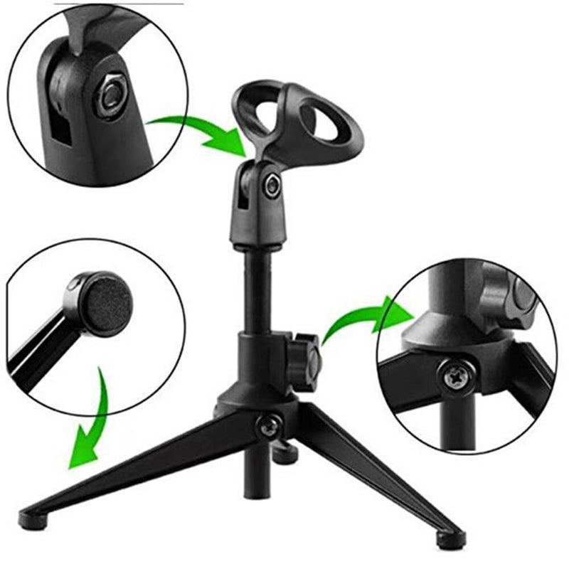 Mini Portable Table Tops Microphone Tripod Mic Stand - Build Your Podcast