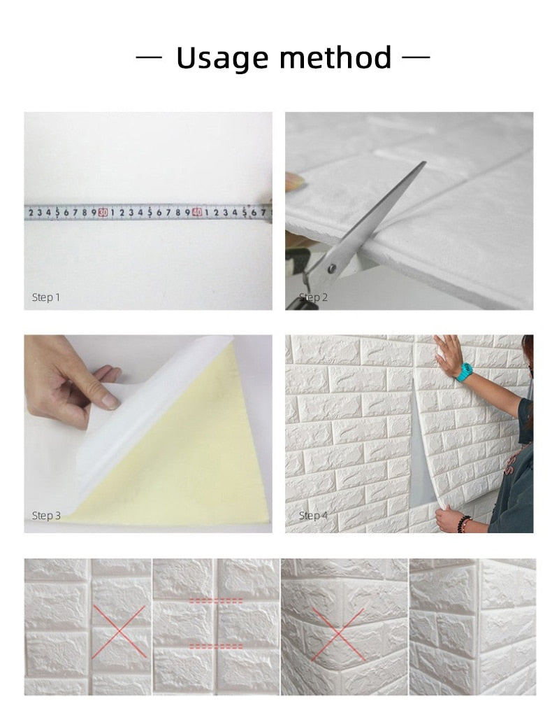 Imitation Brick Waterproof Self Adhesive Wallpaper - Build Your Podcast
