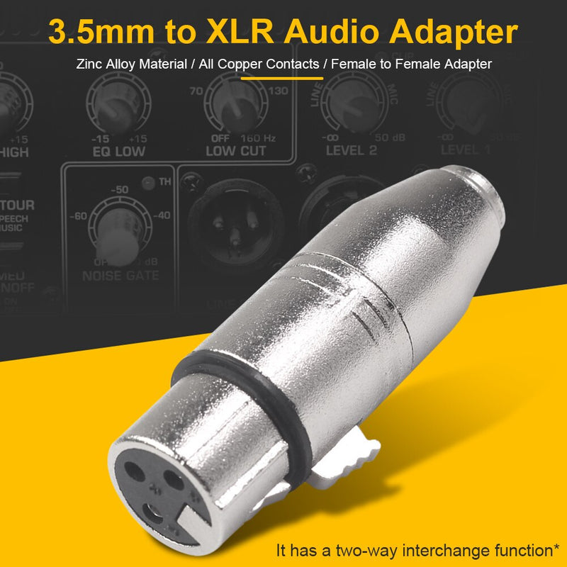 3.5 Female To XLR Female Adapter - Build Your Podcast