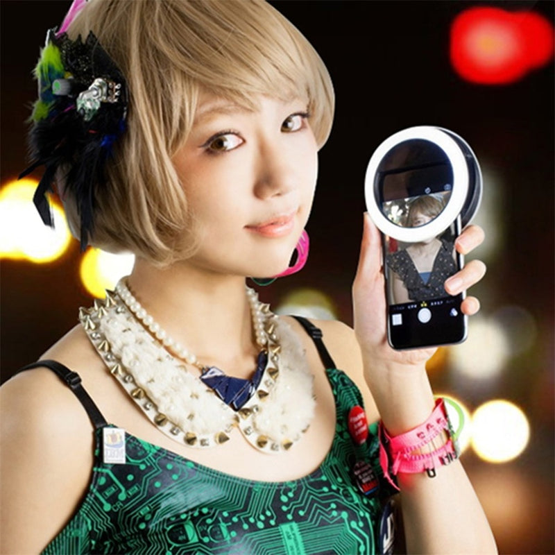 Portable LEDs Selfie Lamp Luminous Ring Clip - Build Your Podcast